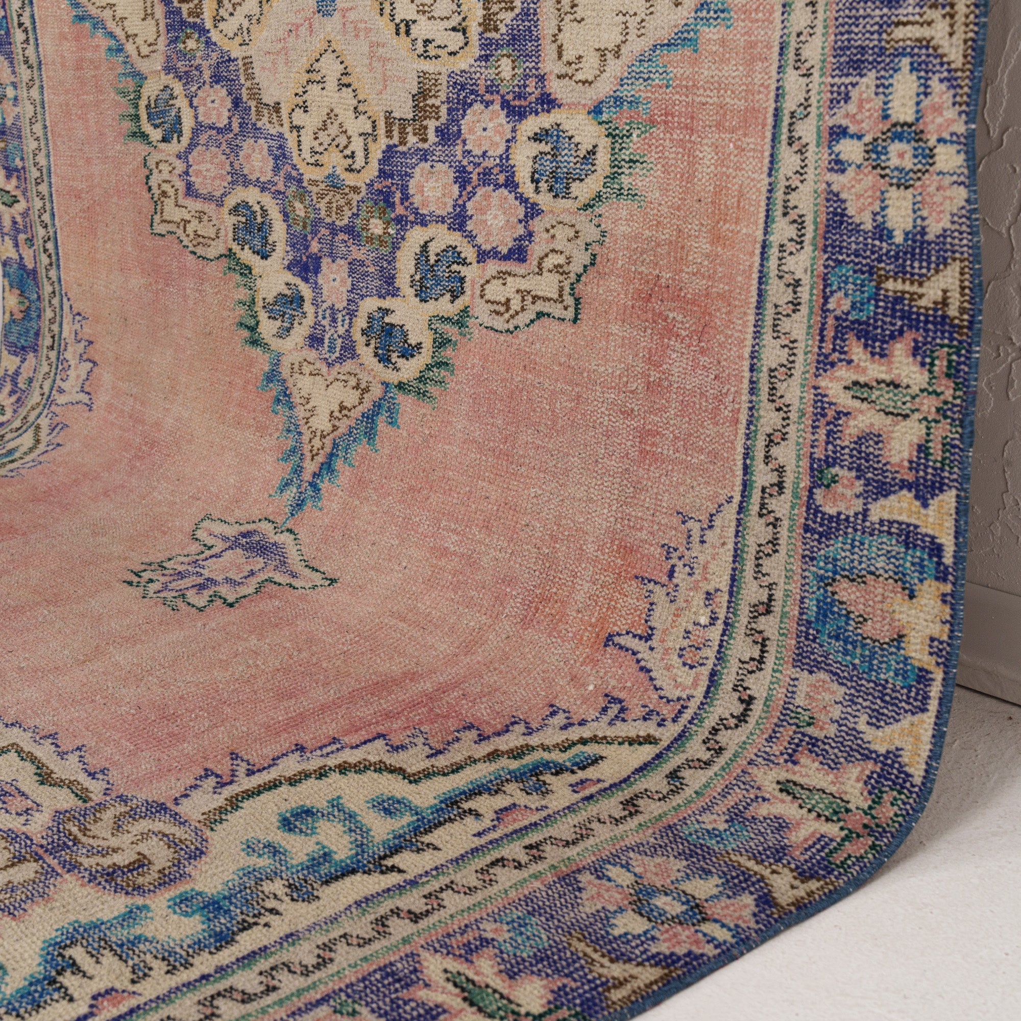 Red and Blue Area Wool Rug