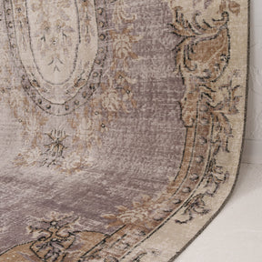 Purple and Brown Area Wool Rug