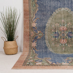 Large Green Antique Rug