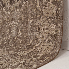Brown and Beige Area Wool Rug