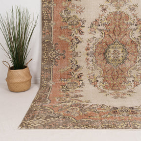 Large Orange Antique Rug