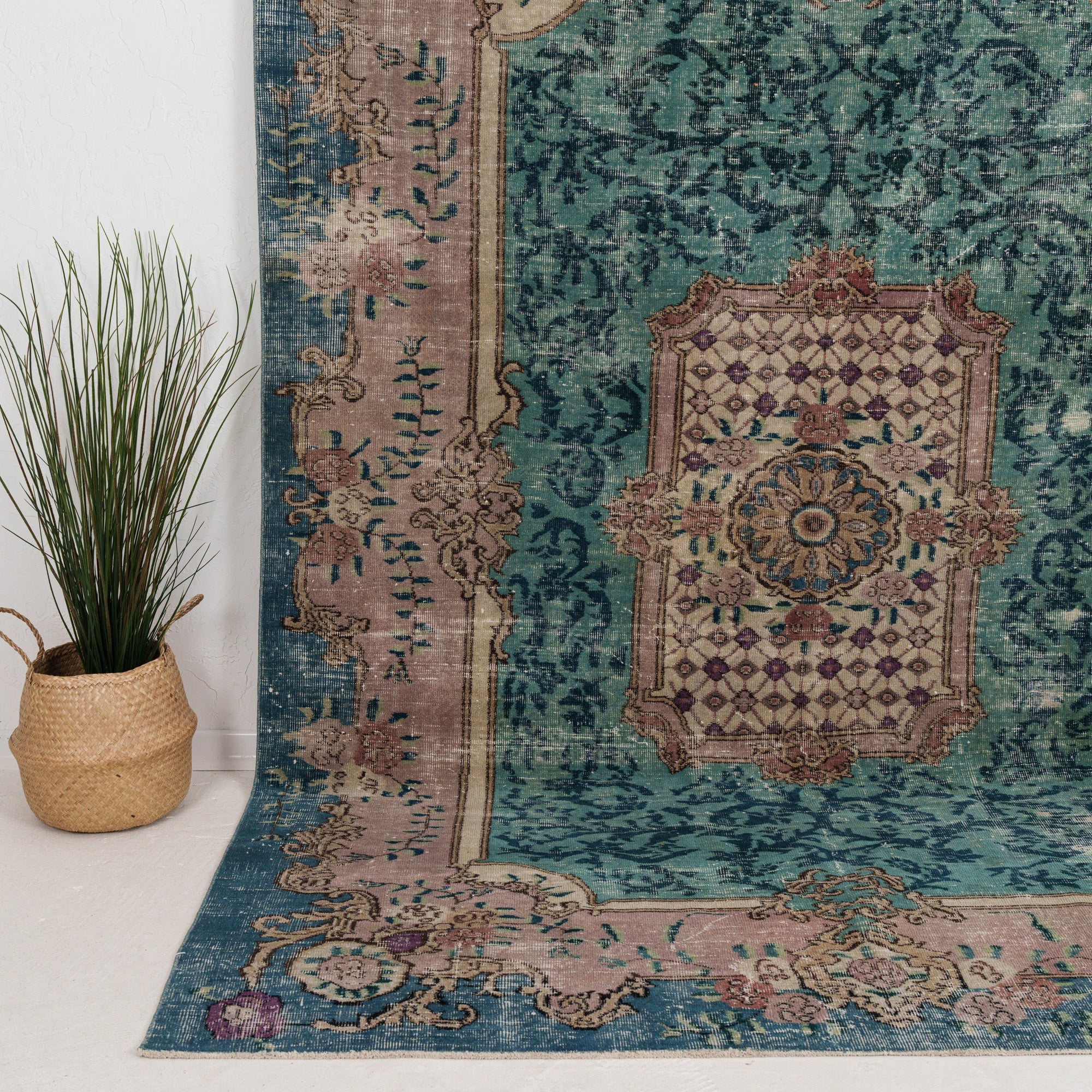 Large Brown Antique Rug