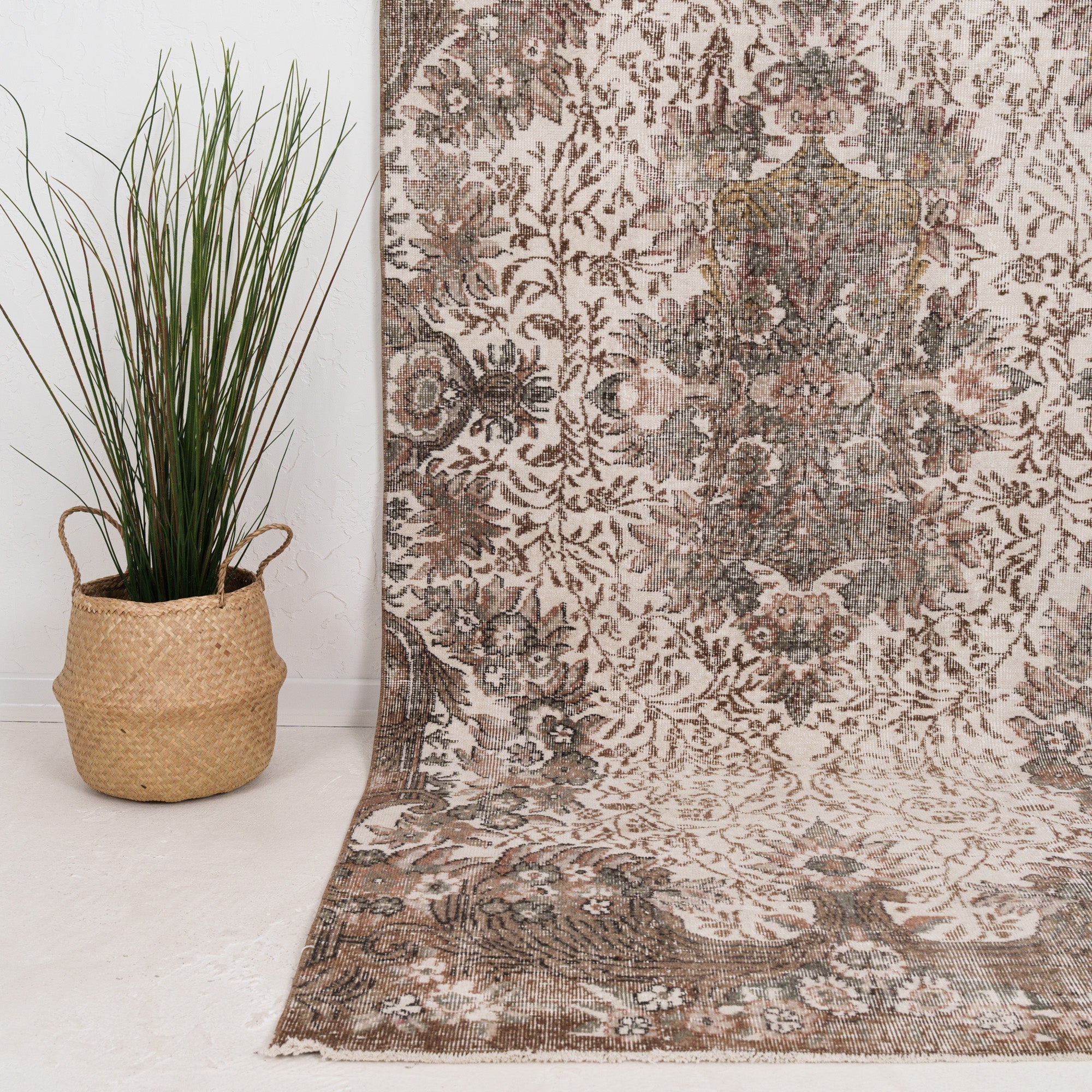 Large Brown Antique Rug