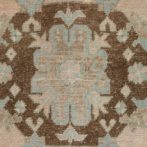 Authentic 3x12 runner rug from turkish, in subtle beige tones