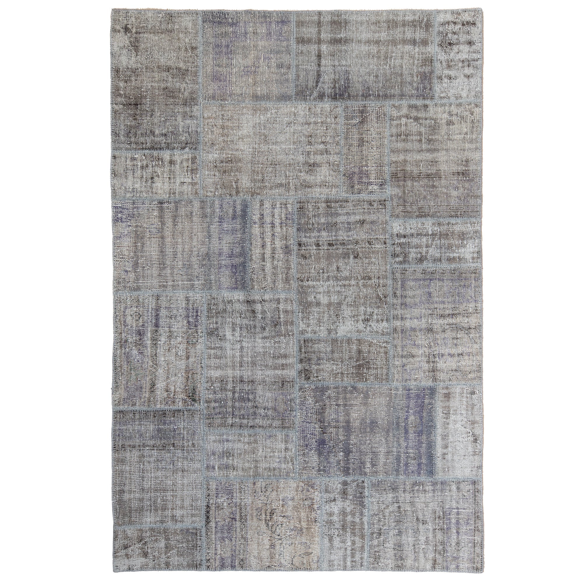 7' x 10' - Vintage Turkish Area Rug, Gray - Jesslyn | Kuden Rugs