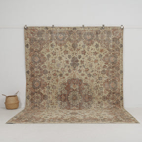 beige vintage 8x12 area rug - perfect for the living room, bedroom, office, entryway, kitchen & dining