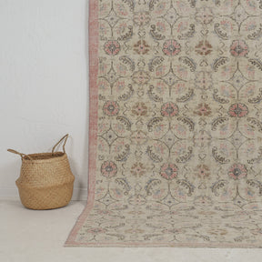 Authentic 6x9 area rug from turkish, in subtle beige tones