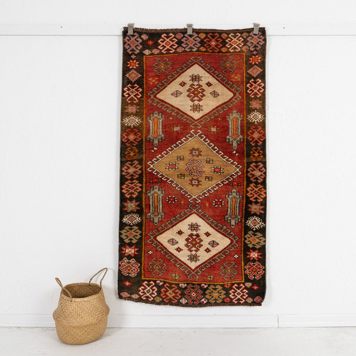 本格派ま！ Red Rug, Runner Turkish Vintage - 6' x 3' - Kuden | Zorielle ラグ
