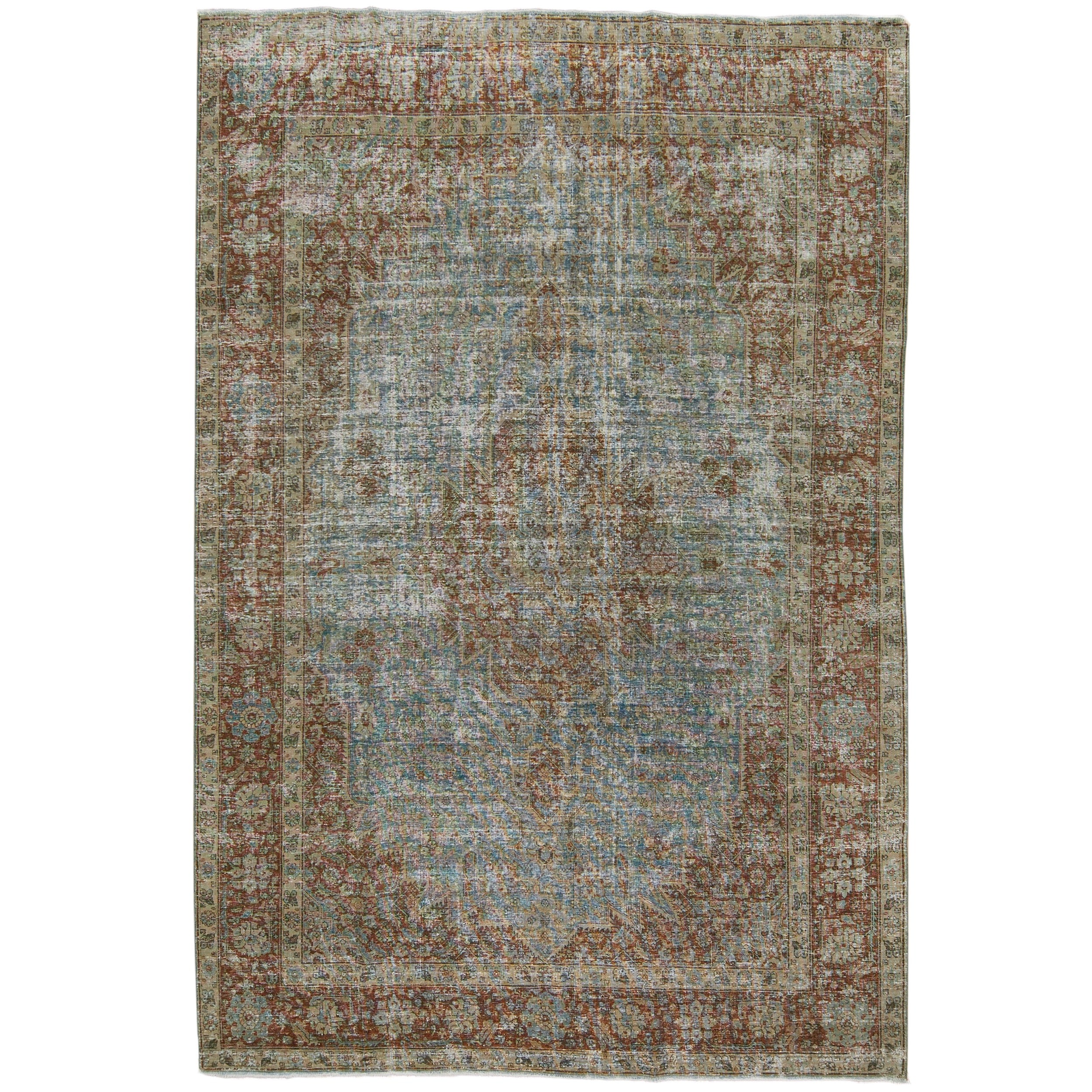 Yael - Blue Elegance of Tabriz | Kuden Rugs