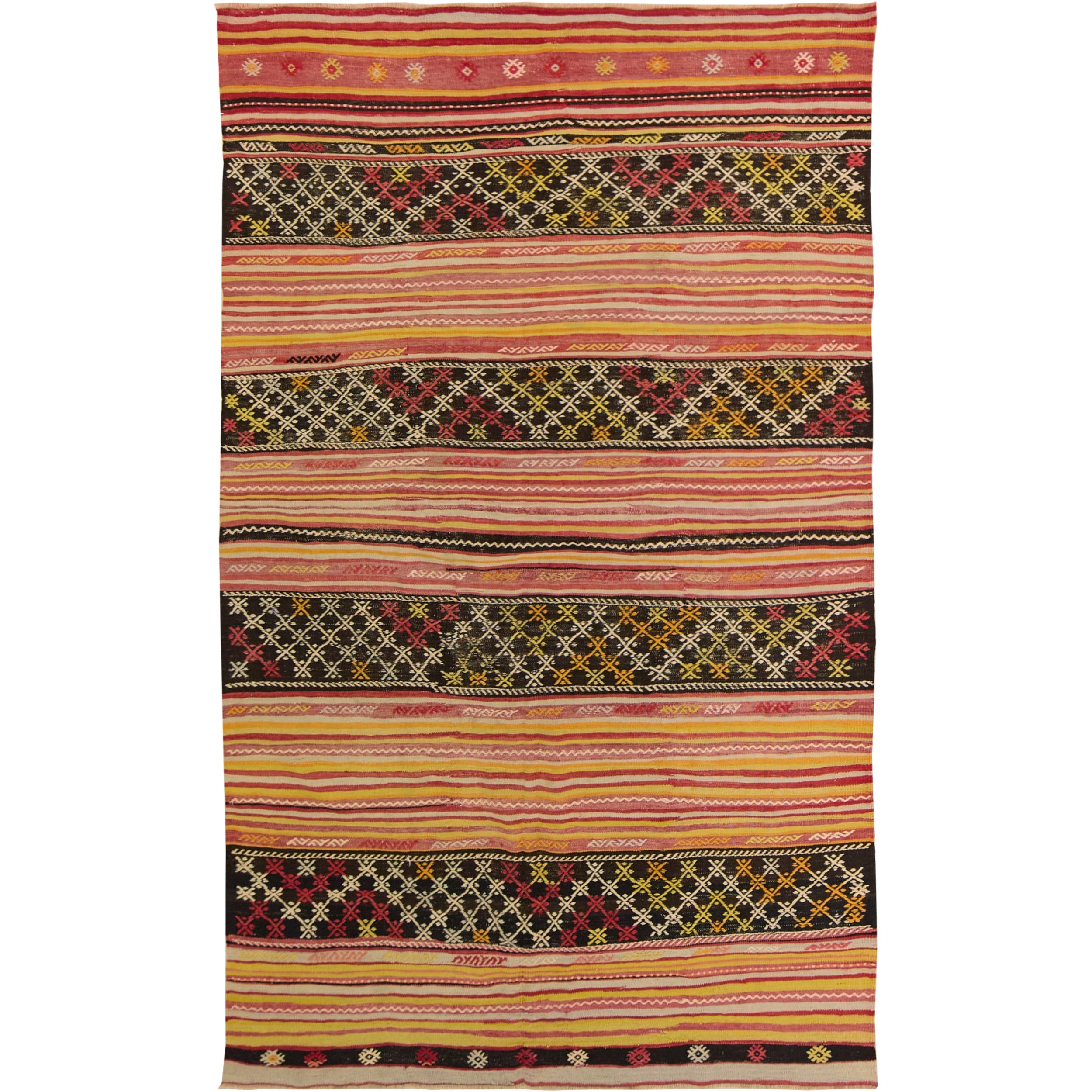 Yaritza: Vintage Turkish Rug - Striped elegance for your home. | Kuden Rugs