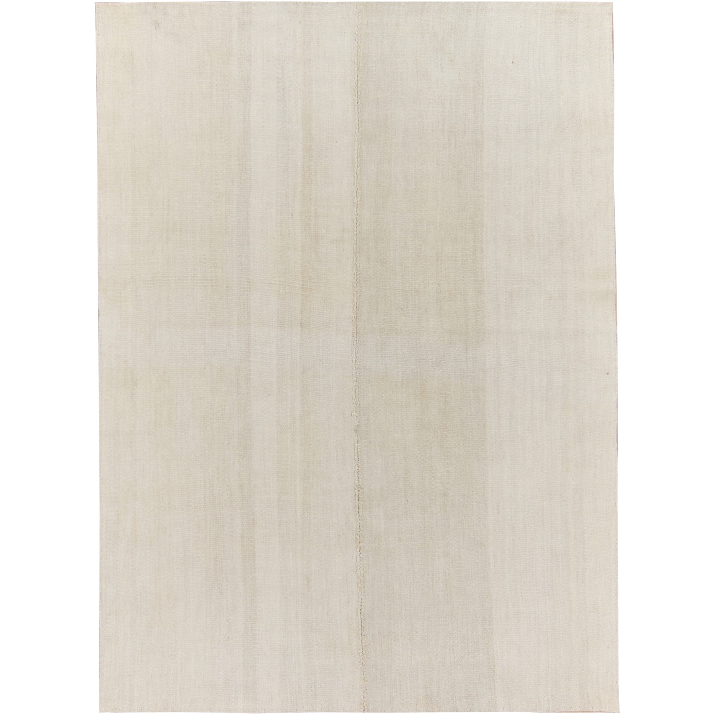 Yerusha: A Pristine White Vintage Turkish Hemp Kilim Rug | Kuden Rugs