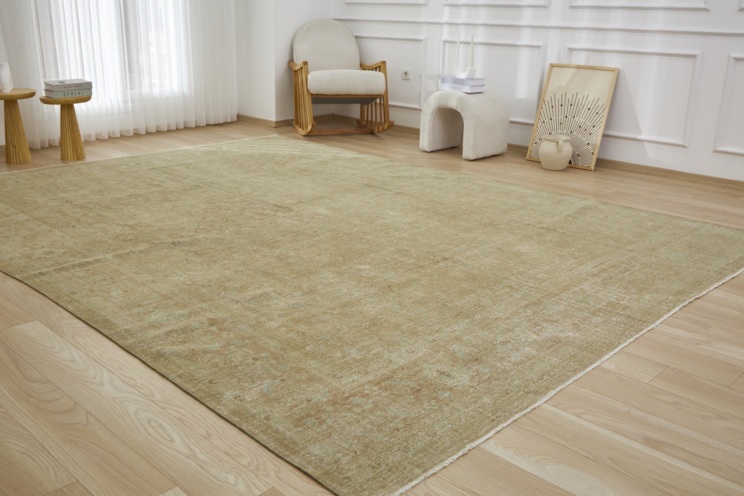 Zahari - Beige Allover Pattern Sophistication | Kuden Rugs