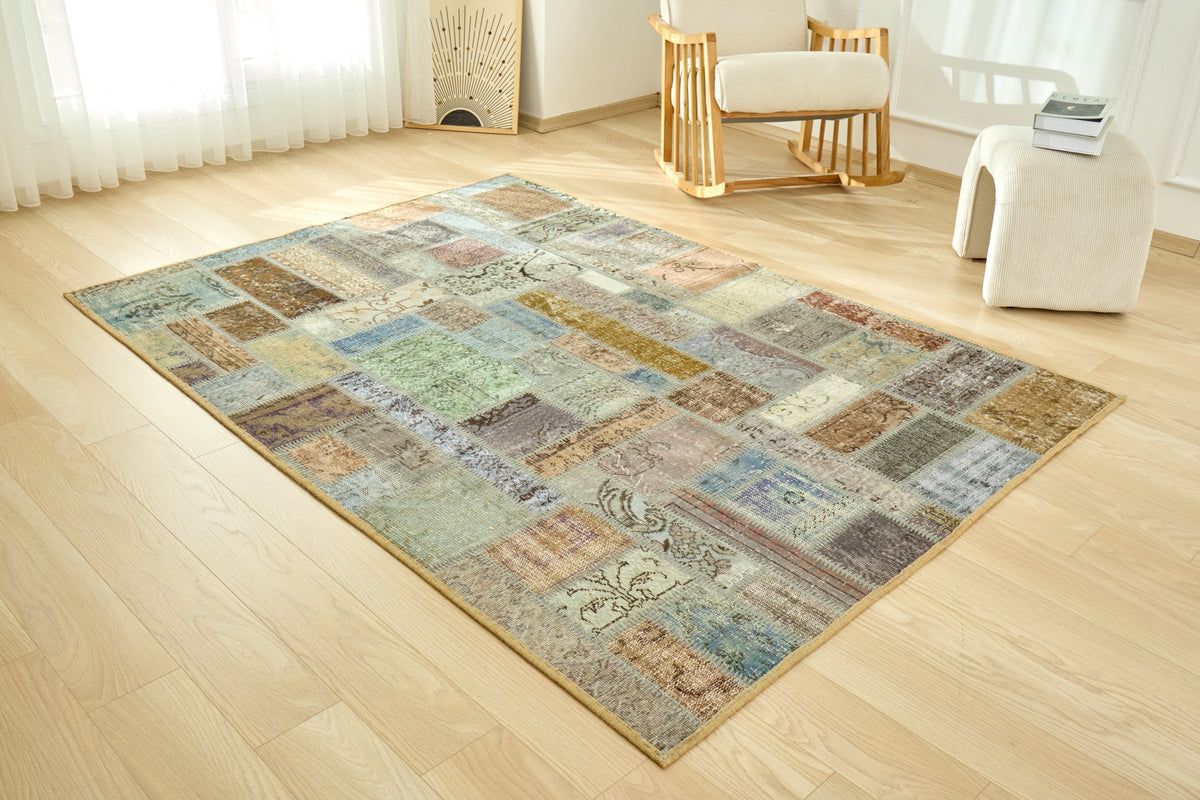 Zaile - Vintage Patchwork Rug | Kuden Rugs