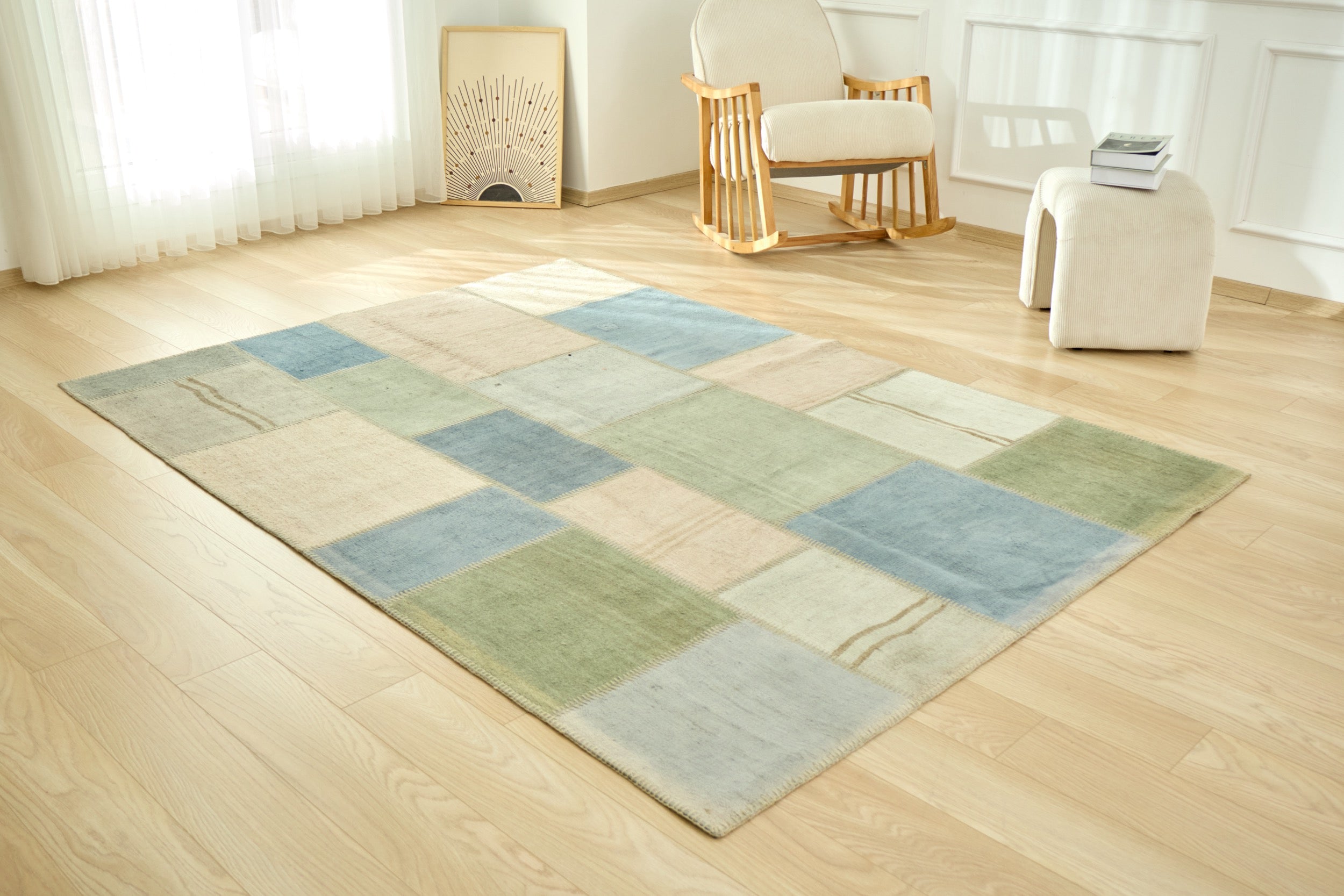 Handwoven tradition meets modern style. The Zareen Rug. | Kuden Rugs