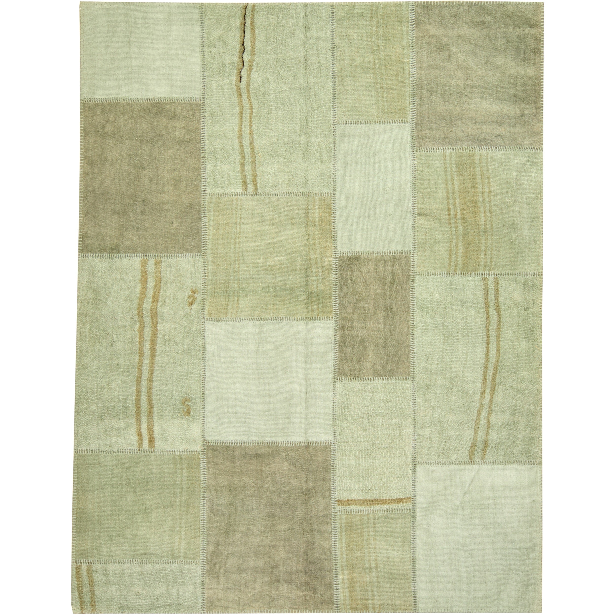 6' x 8' Vintage Patchwork Rug, Beige - Zarifa | Kuden Rugs