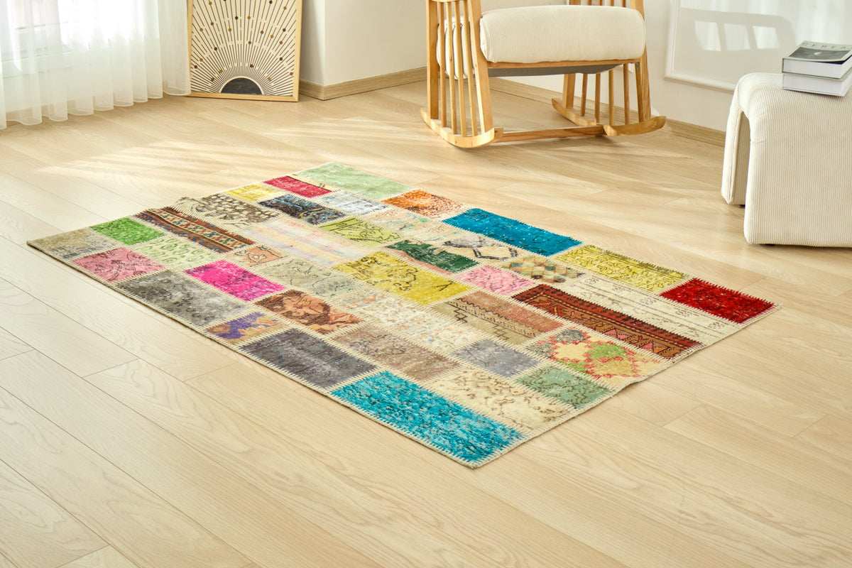 Zarya - Vintage Patchwork Rug | Kuden Rugs