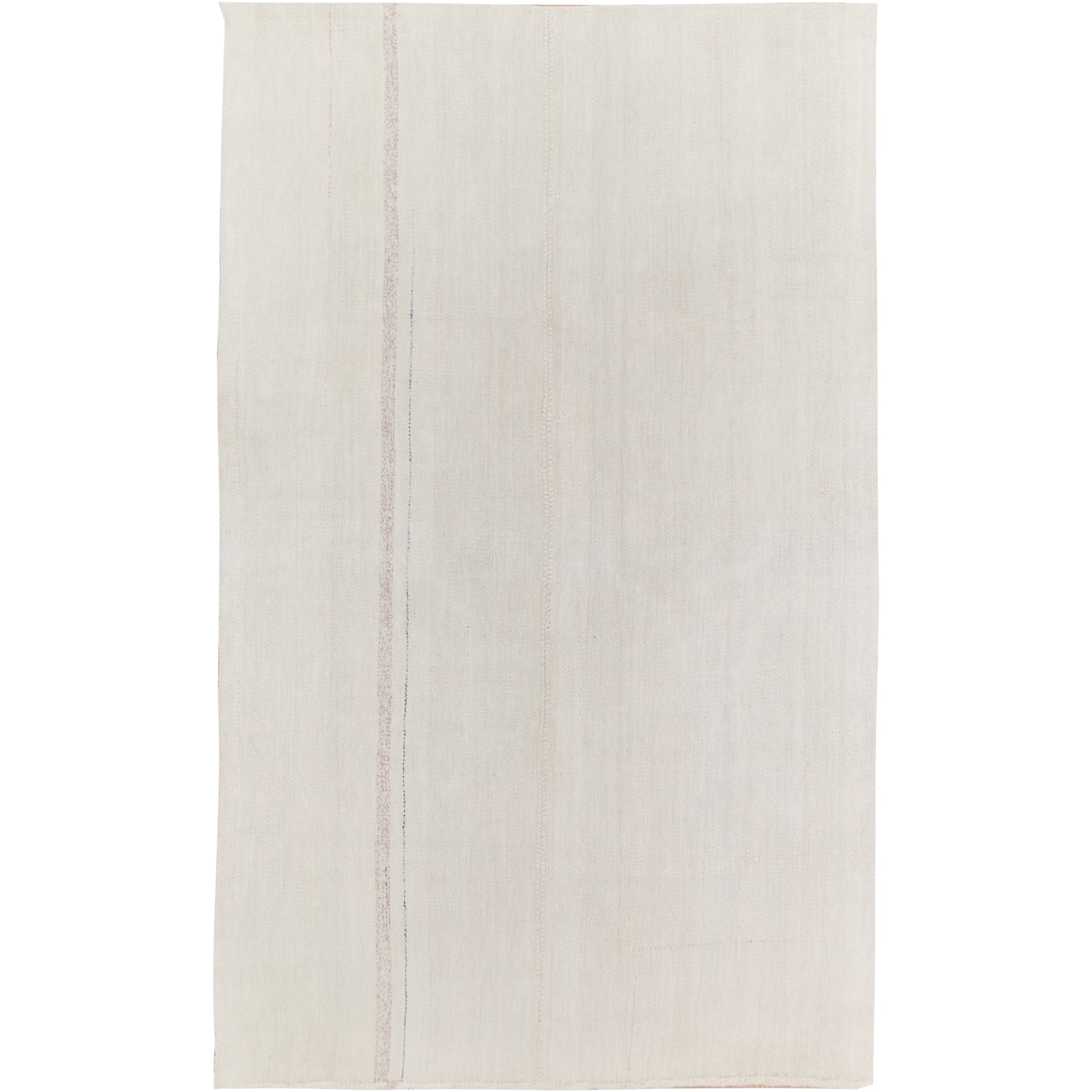 Zawadi: A Pristine White Vintage Turkish Hemp Kilim Rug | Kuden Rugs