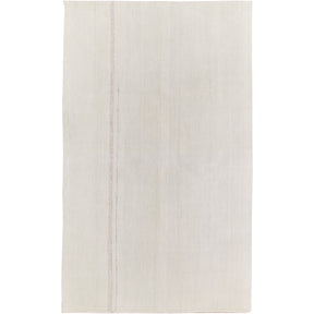 Zawadi: A Pristine White Vintage Turkish Hemp Kilim Rug | Kuden Rugs