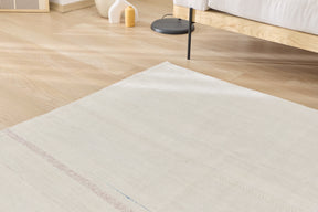 Zawadi: A Spacious Turkish Hemp Rug with a Crisp, Clean Palette | Kuden Rugs