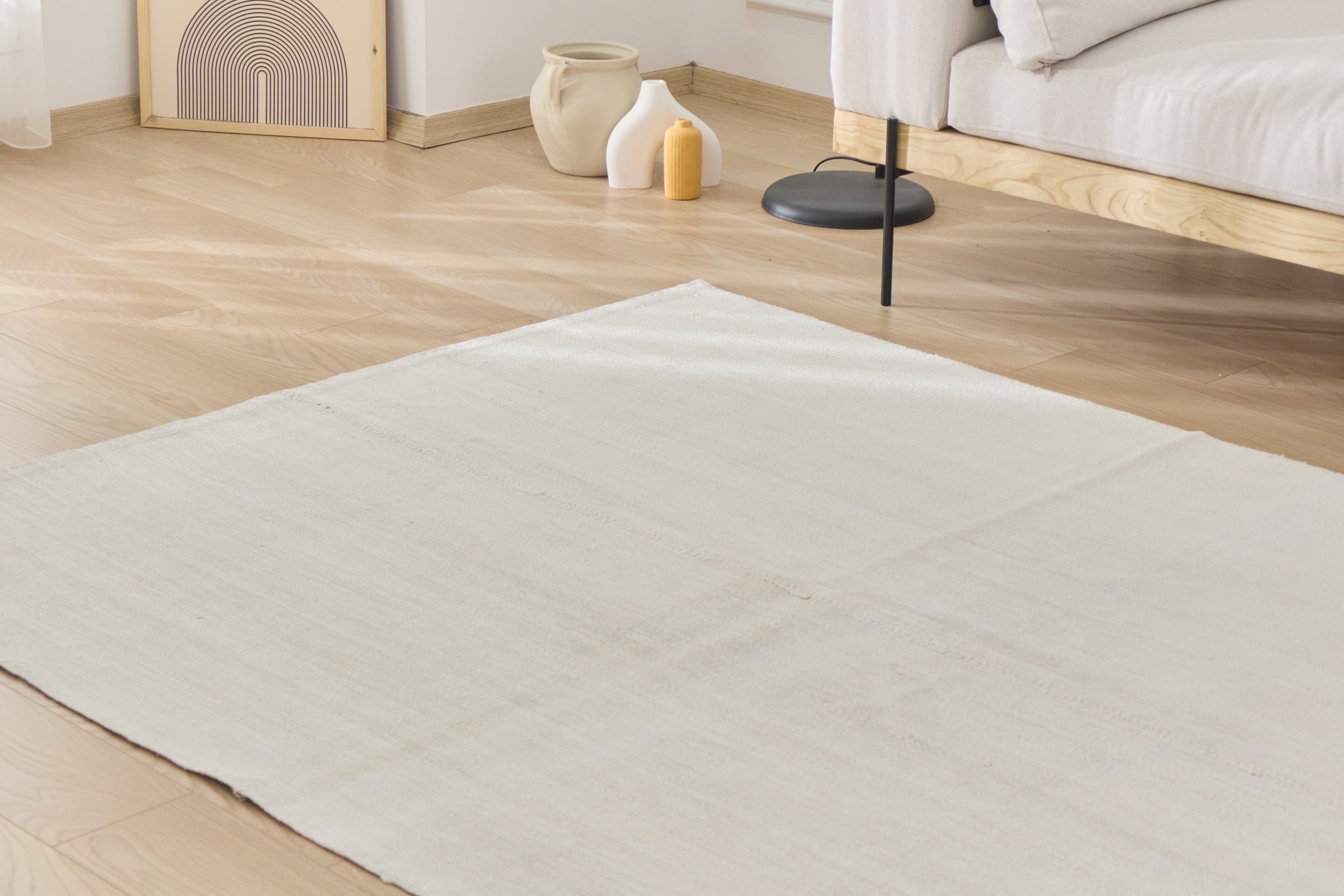 Zenobia: A Captivating Turkish Hemp Rug with a Crisp, Clean Palette | Kuden Rugs