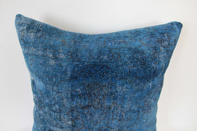 Sabella - Blue Bamboo Silk Pillow Cover