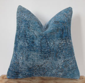 Socorro - Blue Bamboo Silk Pillow Cover