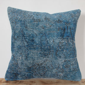 Socorro - Blue Bamboo Silk Pillow Cover