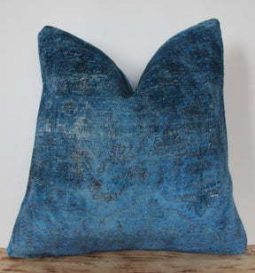 Solara - Blue Bamboo Silk Pillow Cover