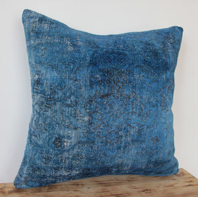 Sabella - Blue Bamboo Silk Pillow Cover