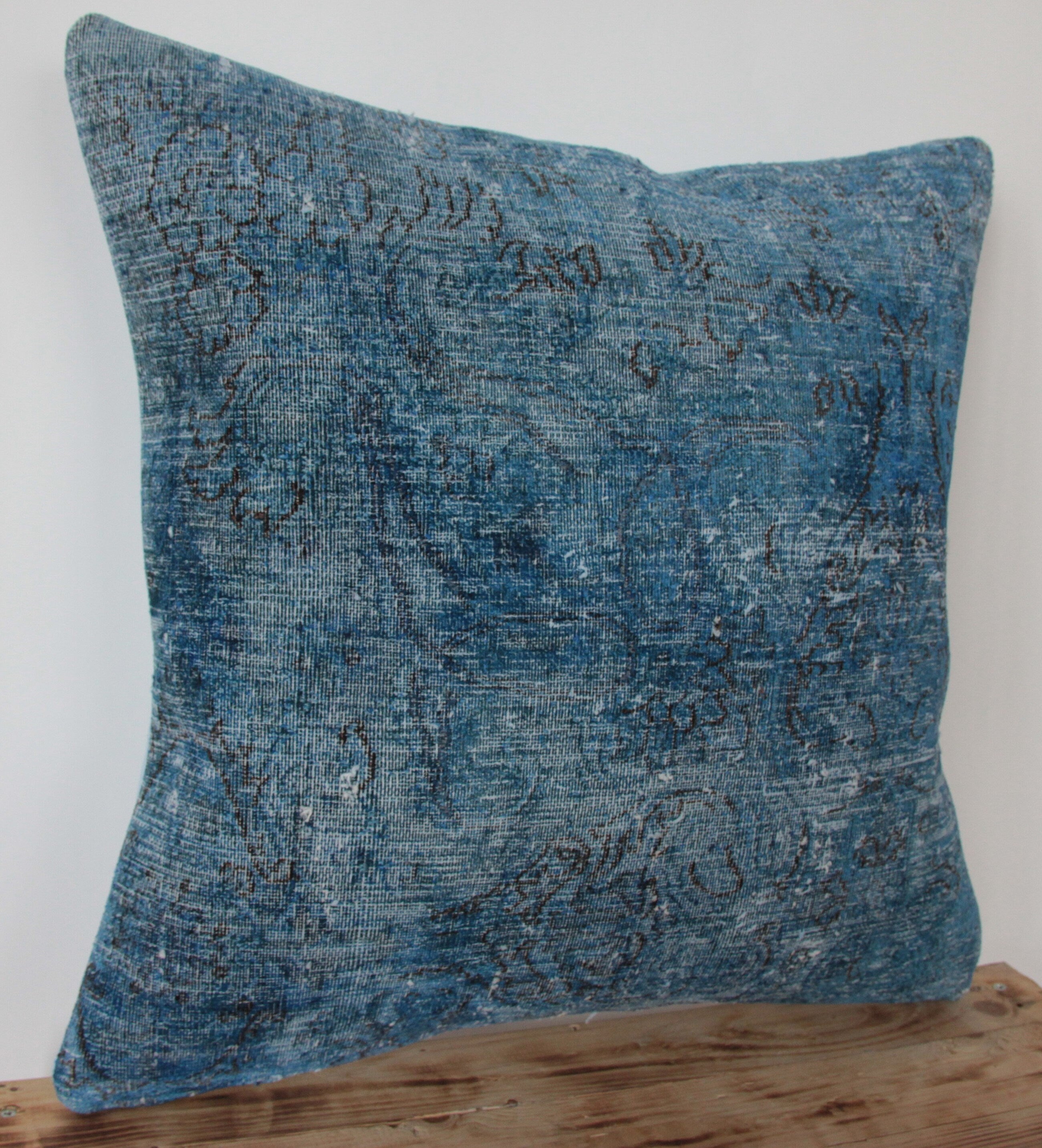 Socorro - Blue Bamboo Silk Pillow Cover