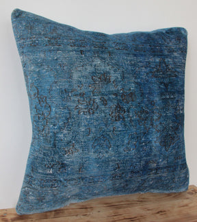 Solana - Blue Bamboo Silk Pillow Cover