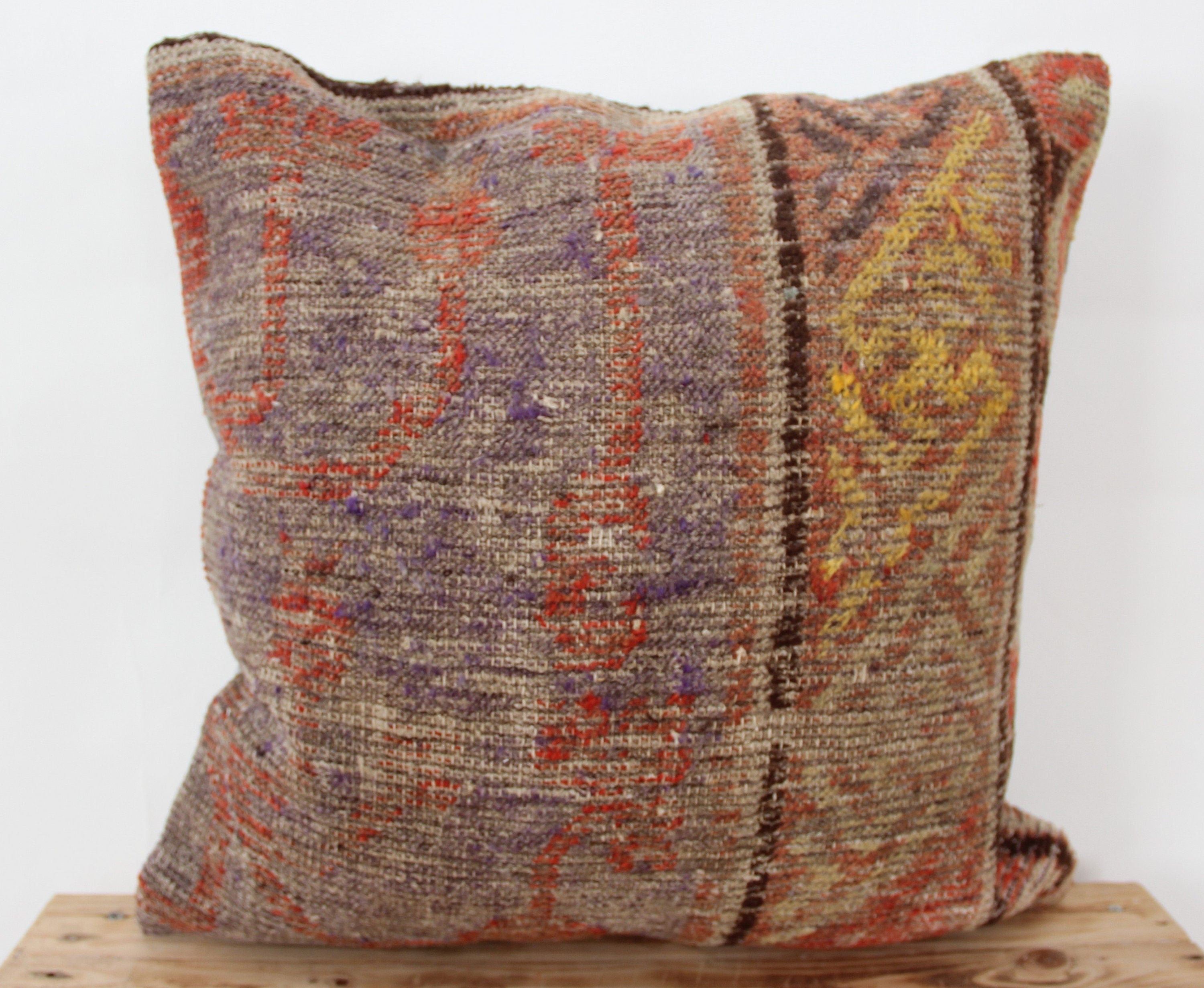 Uriah - Wool Purple Pillow Cover