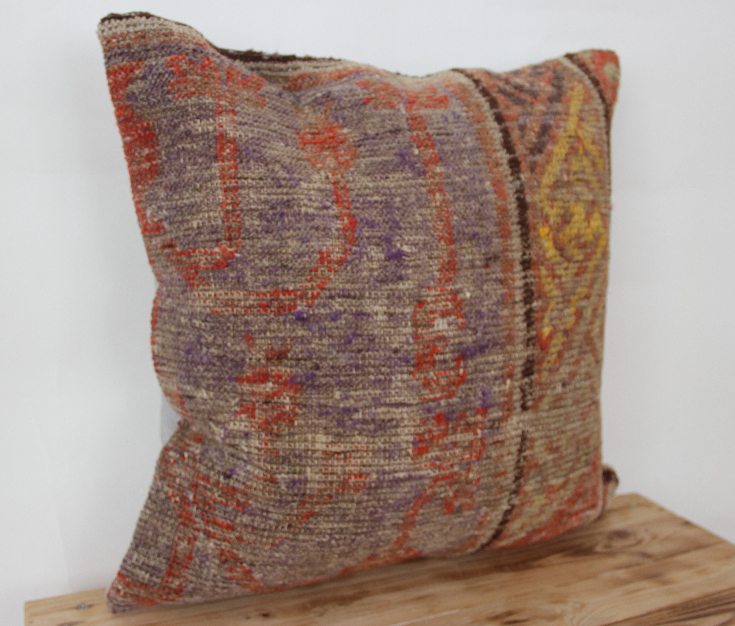 Uriah - Wool Purple Pillow Cover