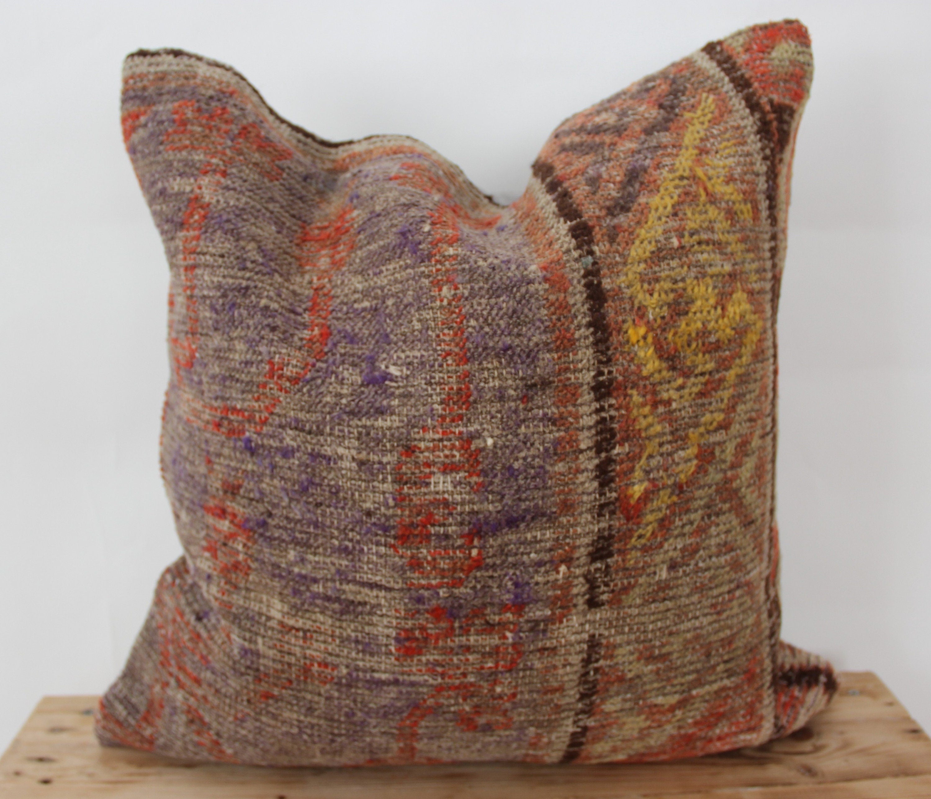 Uriah - Wool Purple Pillow Cover