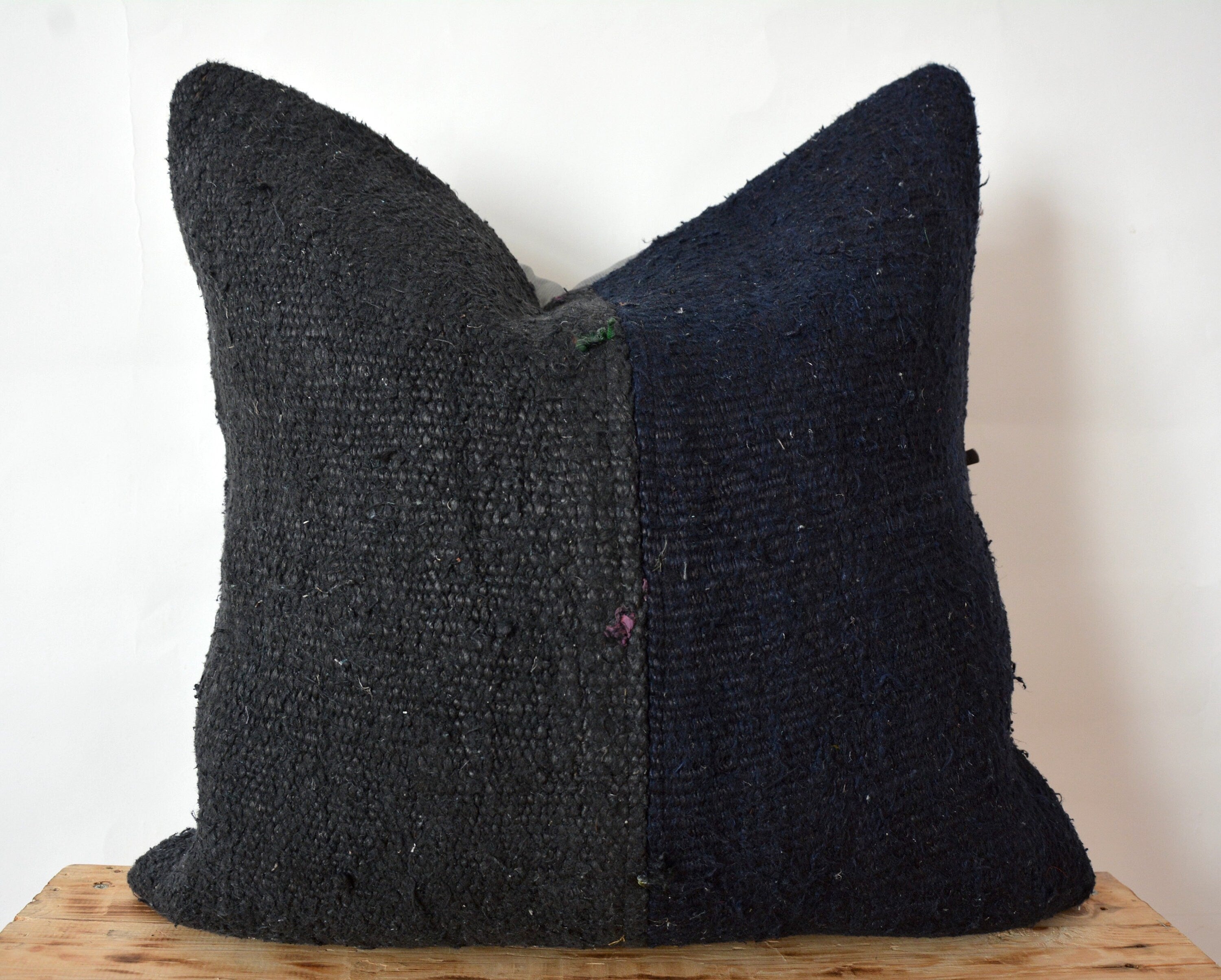 Chandrai - Black Hemp Pillow Cover