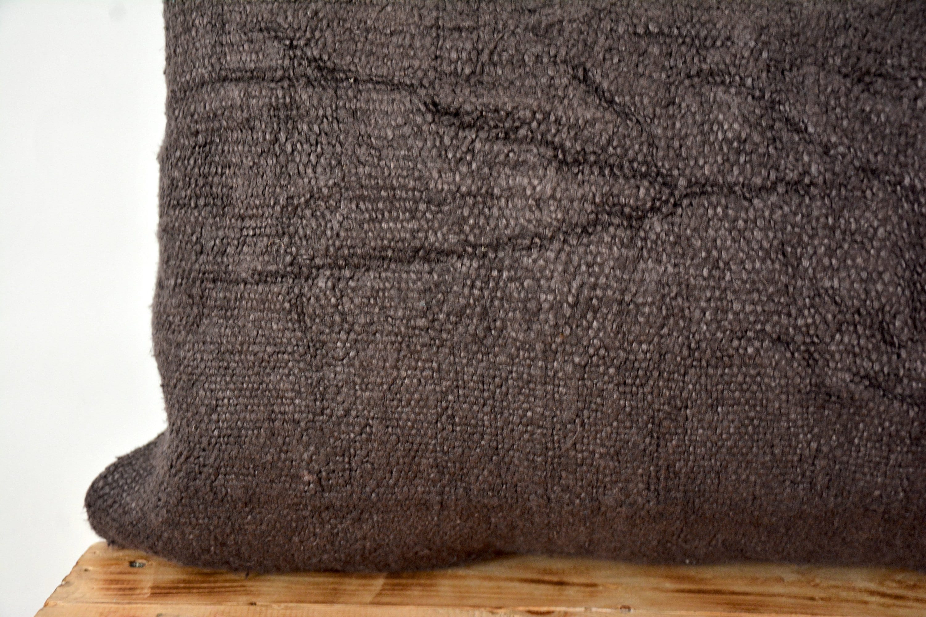 Lark - Brown Hemp Pillow Cover