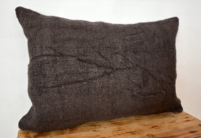 Lark - Brown Hemp Pillow Cover