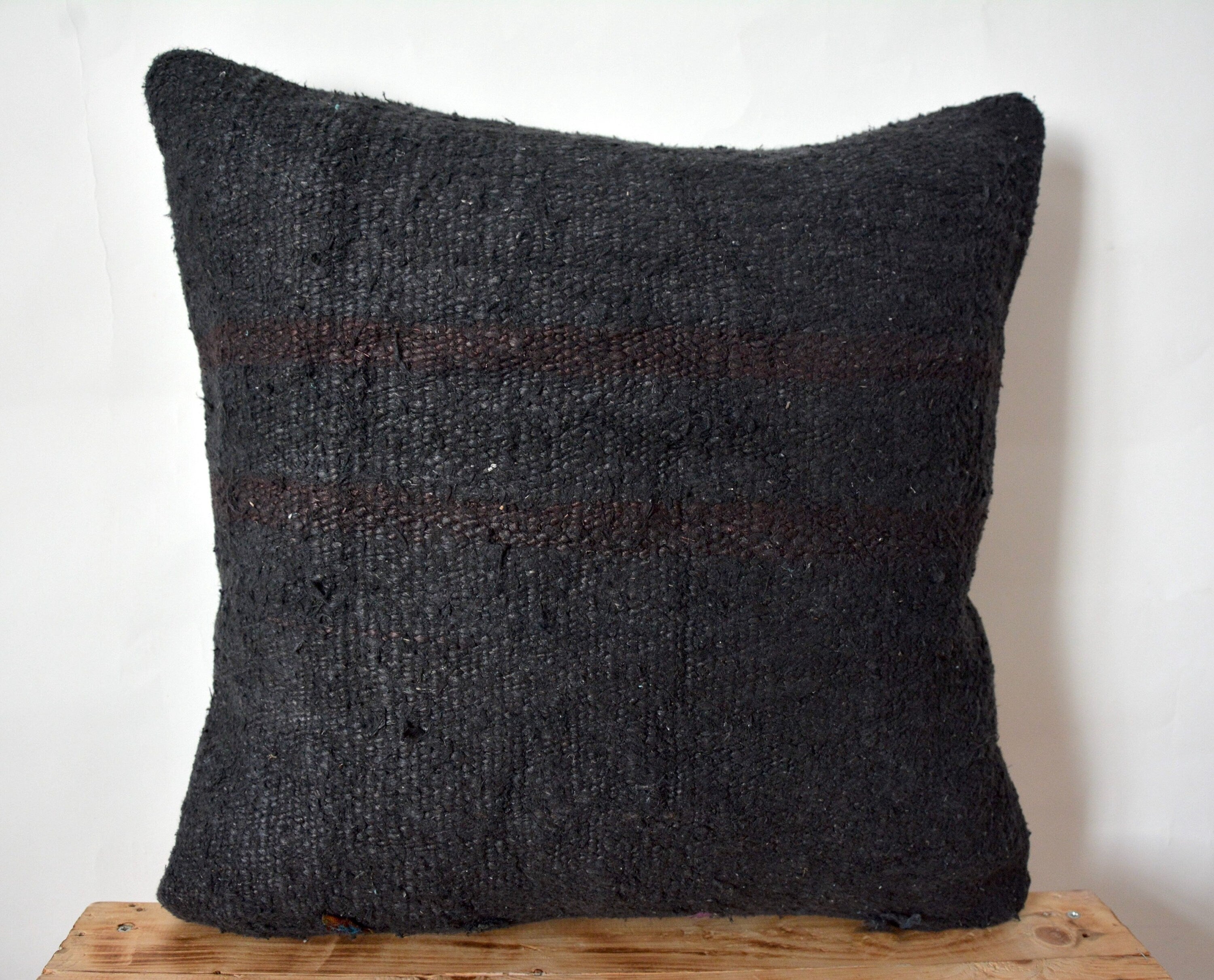 Calistae - Black Hemp Pillow Cover