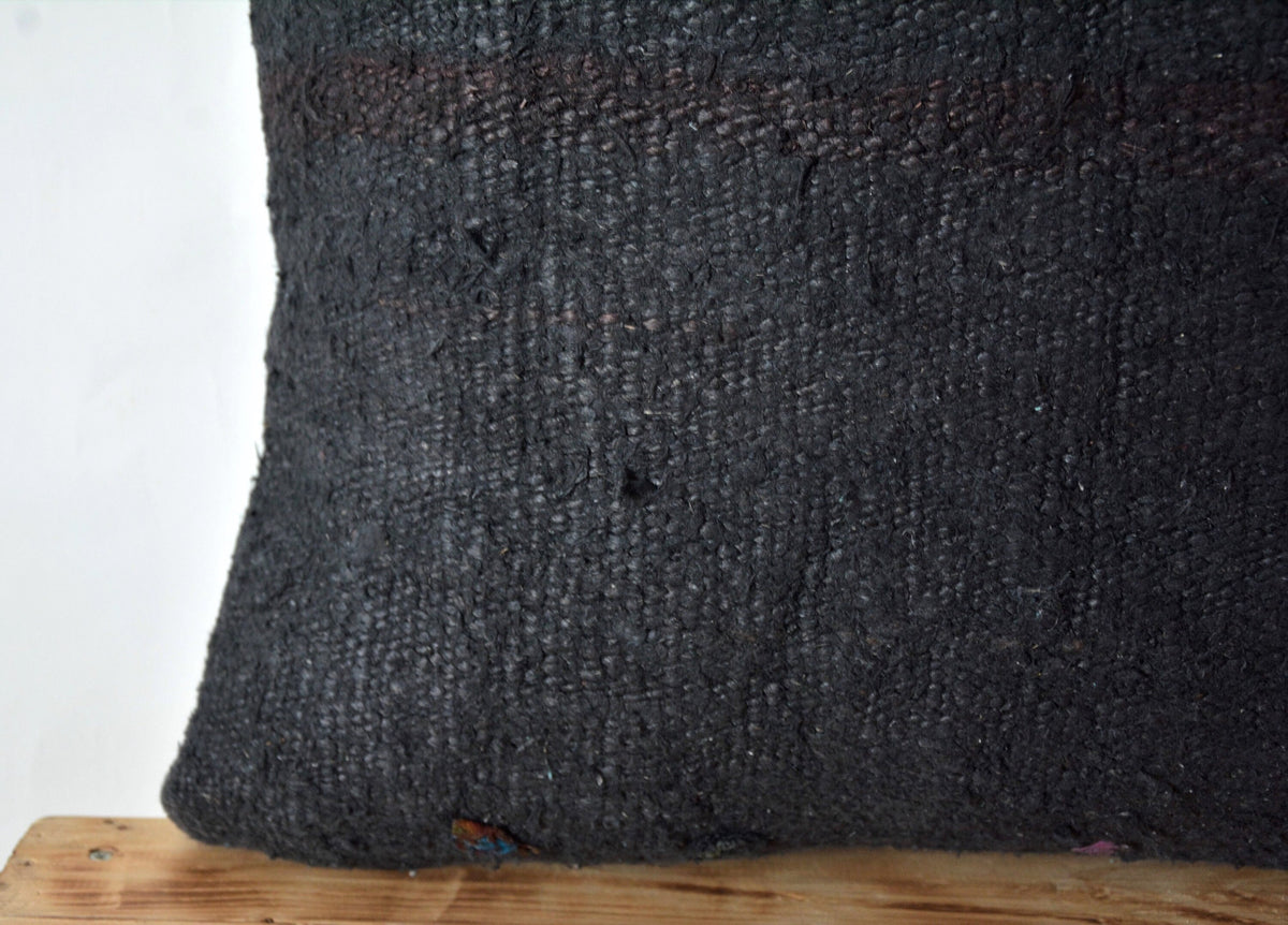 Calistae - Black Hemp Pillow Cover