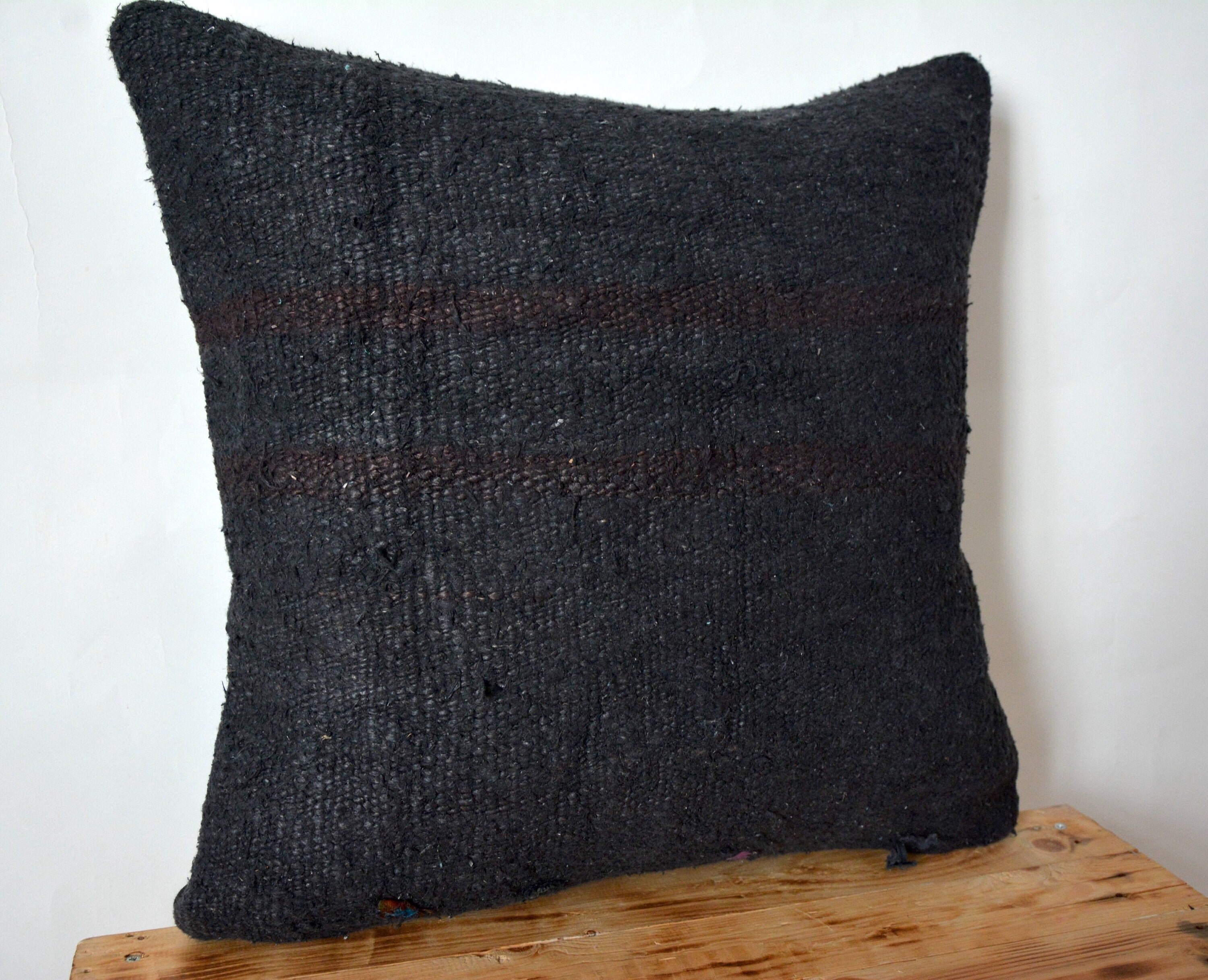 Calistae - Black Hemp Pillow Cover