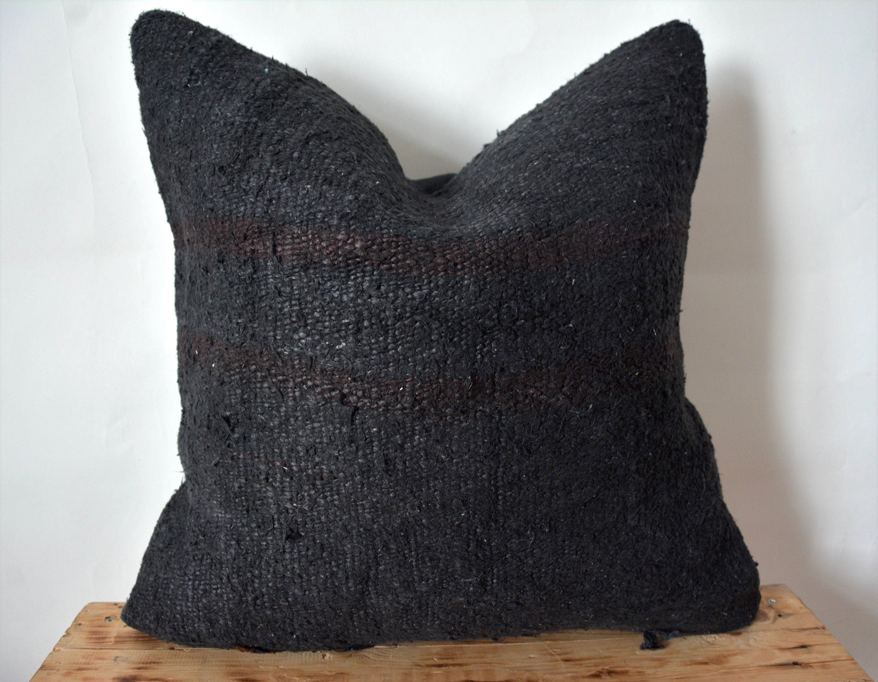 Calistae - Black Hemp Pillow Cover