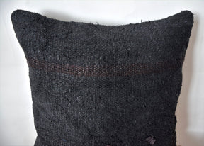 Ceana - Black Hemp Pillow Cover