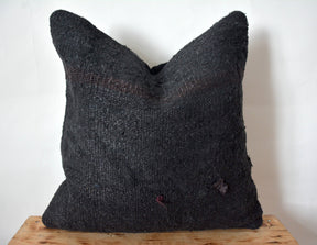 Ceana - Black Hemp Pillow Cover