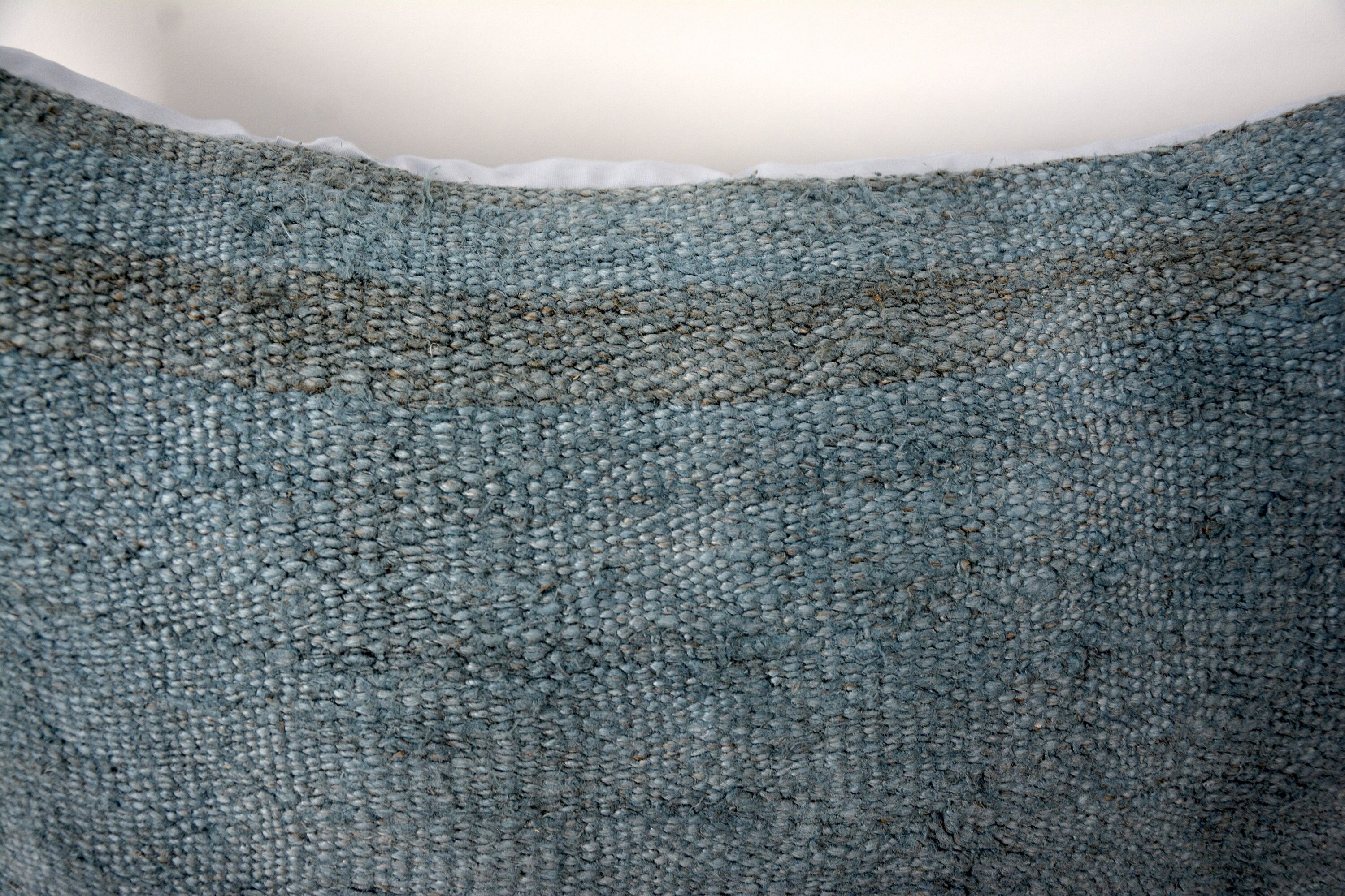 Coralie - Blue Hemp Pillow Cover