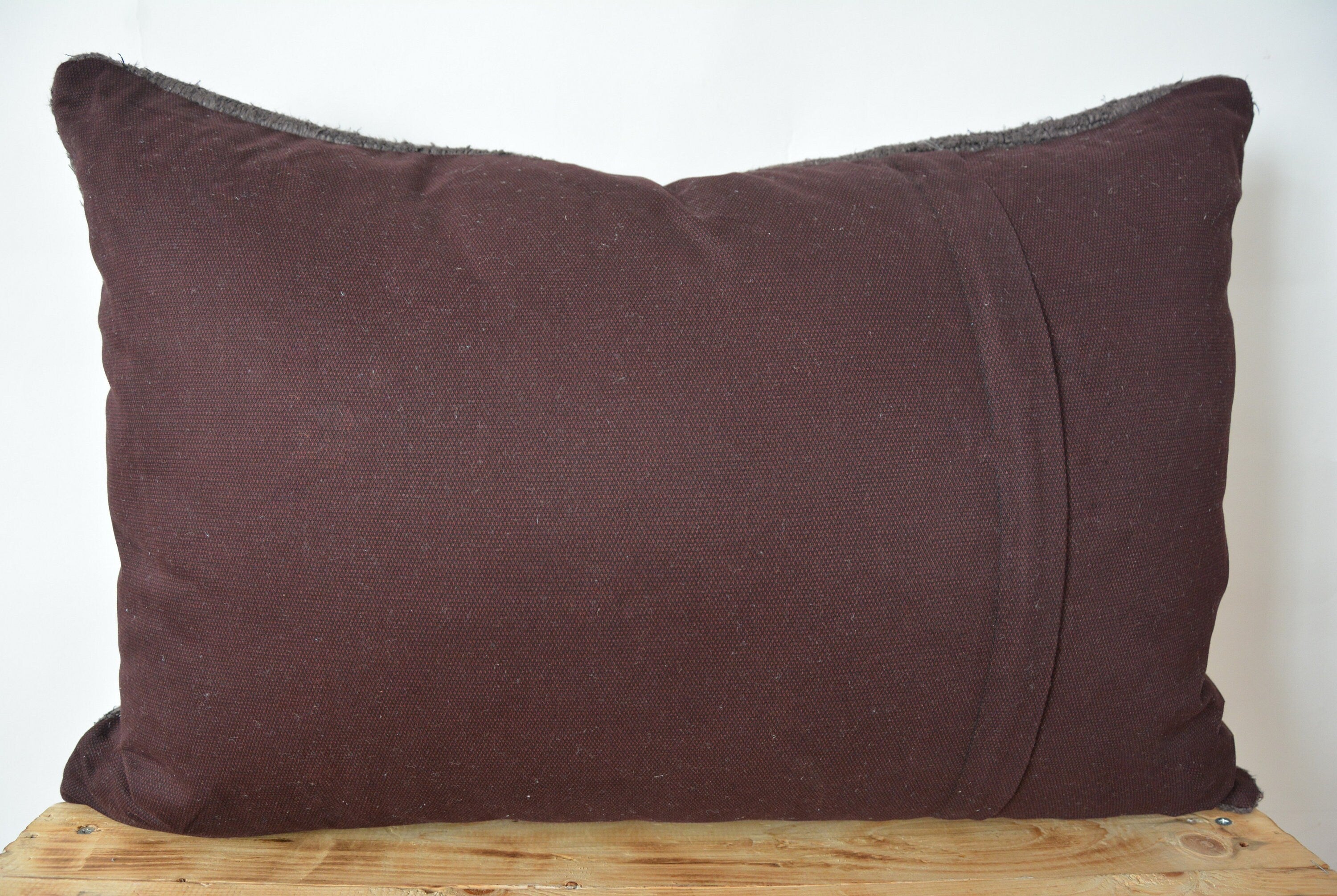 Lark - Brown Hemp Pillow Cover