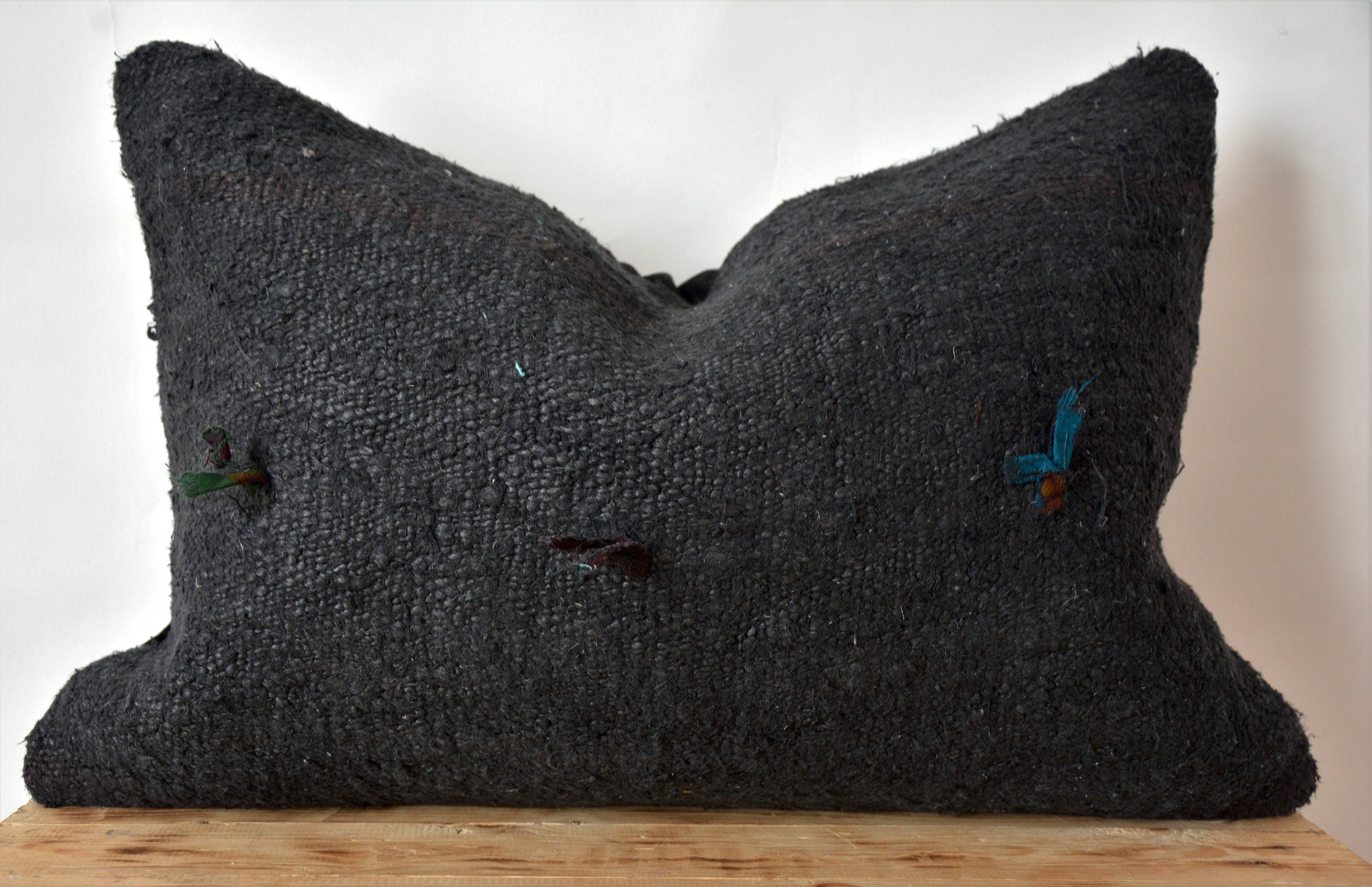 Carysse - Black Hemp Pillow Cover