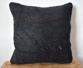 Ceana - Black Hemp Pillow Cover