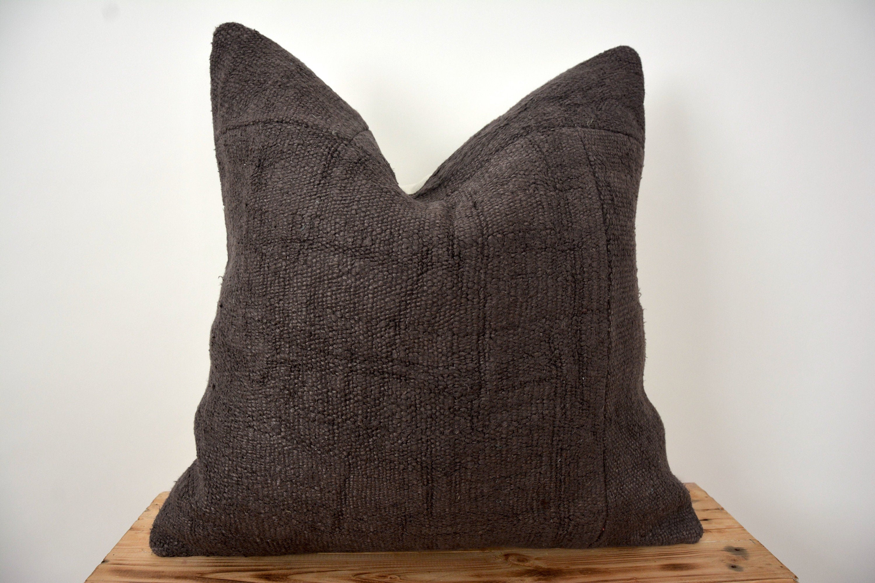 Cassana - Brown Hemp Pillow Cover