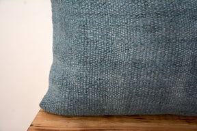 Coralie - Blue Hemp Pillow Cover