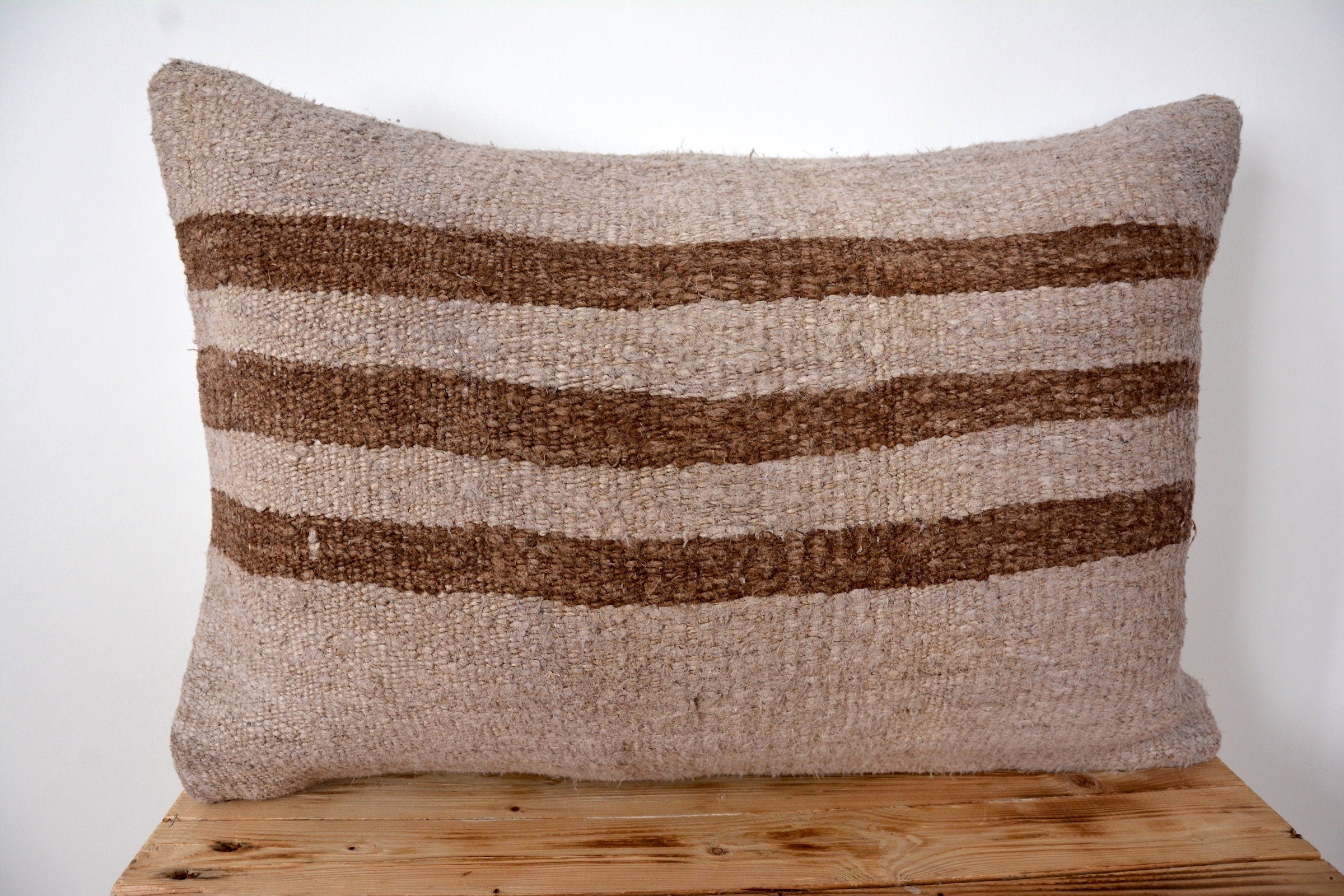 Calliane - Brown Hemp Pillow Cover